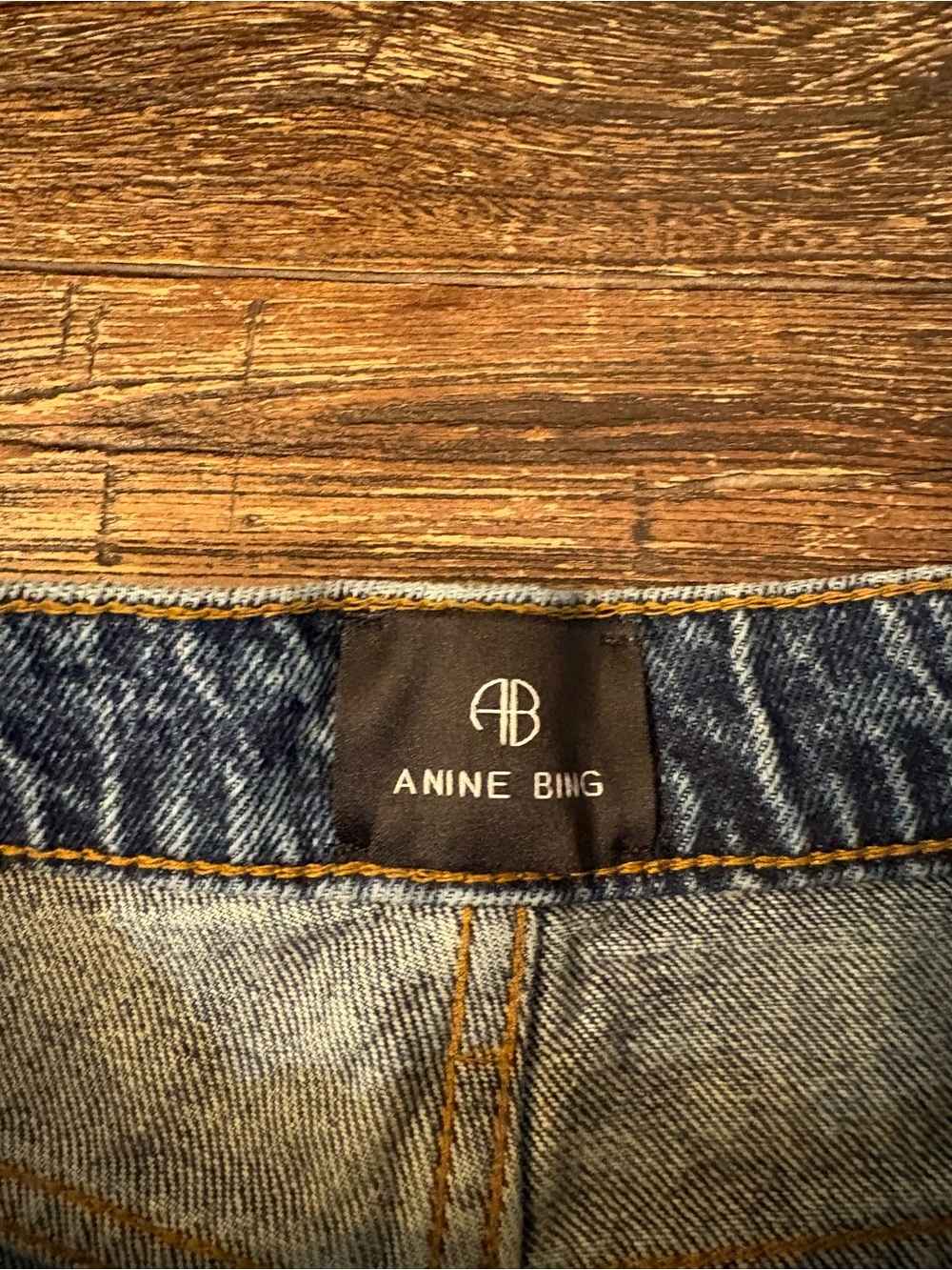 Anine Bing Brie Jeans Womens 28 Cabana Blue Wide Leg Seam Detail NWT - Picture 8 of 11